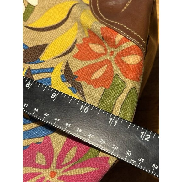 RELIC Fossil Floral Canvas Purse Leather Accents Boho Cottagecore Summer Handbag - Picture 13 of 14